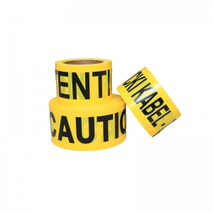 Huippulaatuinen tehdashinta keltainen PE varoituseste, mukautettu painettu painettu painettu varoitusteippi
